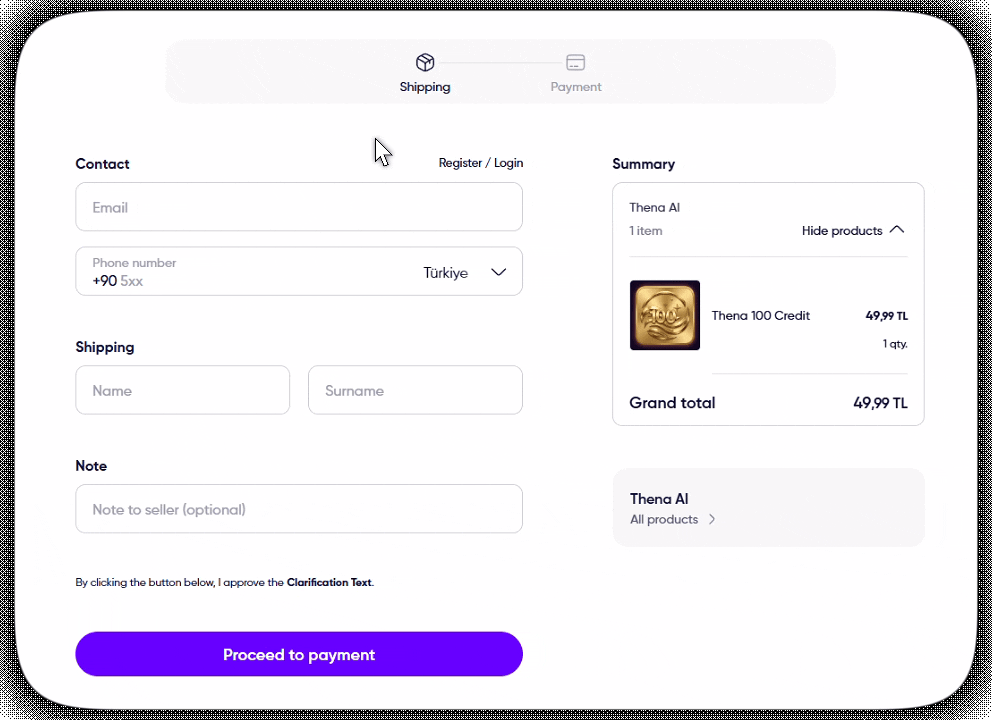 How to purchase credits